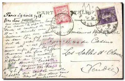 Os arredores de Tours, Castelo de Langeais - Fachada Sudoeste — Editor: C. P. A. (nº 1427) — Verso