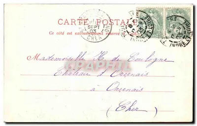Tours - Stare domy, Plac Foire-le-Roi — wydawca Bois & Charrême, nr 18 — Rewers