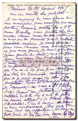 Stara pocztówka Nîmes Mont Cavalier Les Masets — Rewers