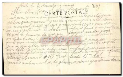 Nîmes — Pałac Sądowy — ulica Madeleine — wydawca Marchat — Rewers