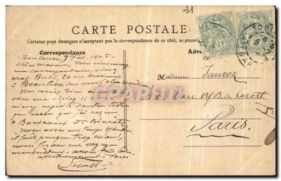Toulouse - O Novo Parque Toulousano — J. Picot, editor, Toulouse — Verso