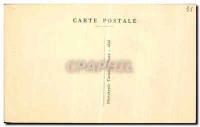 Toulouse - Basílica e praça de São Sernin (Lado Sul) — La Haute-Garonne Illustree, editada por Phototypie Tarnaise Poux - Albi — Verso