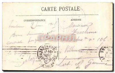 Toulouse — A Estátua de Riquet e a Estação Matabiau — LL. Selecta — Verso