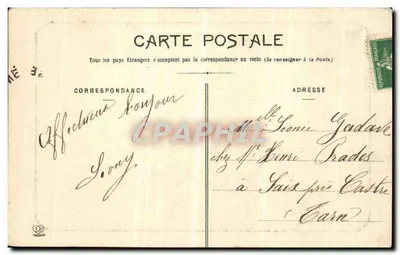 Toulouse - Cour de l'Hôtel de Labouchère ou du Vieux Raisin — Fototipie Labouchère, Toulouse — Achterkant