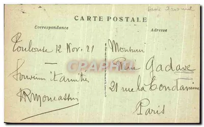 Toulouse — Kapitol i wieża — Wizja z ulicy Alsace-Lorraine — Rewers