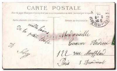 Stara pocztówka Luchon Montauban Katedra — Rewers