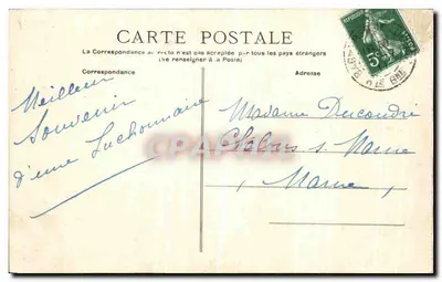 Luchon — Jezioro w Parku Etablissement i Statua 'Walia Lysu' — Wydawca: Sionnet — Rewers