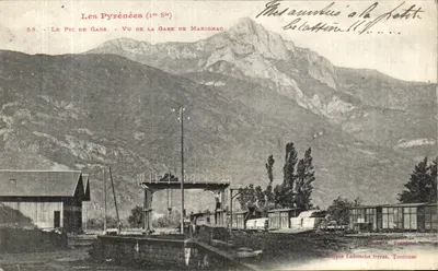 O Pic de Gars - Vista da Estação de Marignac — Os Pirineus (1ª Série) — Fototipia Labouche frères, Toulouse