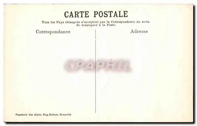 Massif do Pelvoux — Vale do Vénéon — Papeterie des Alpes, Eug. Robert, Grenoble — Verso
