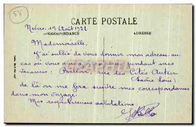 Nevers — Pałac Ducalny i Plac Republiki — N. G. — Rewers