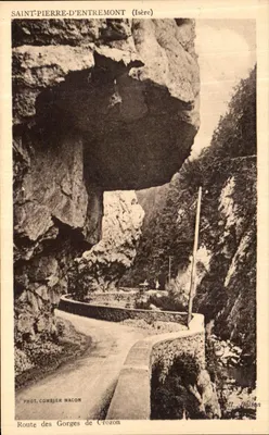 Saint-Pierre-d'Entremont (Isère) — Estrada das Gorges de Crozon — Fot. Combier Macon, Coll. Baiton