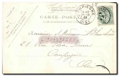 O Dauphiné — Rodovia de Saint-Pancrasse e a Dent de Crolles — Eug. Robert, Grenoble — Verso