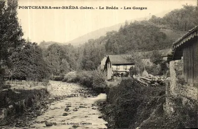 Pontcharra-sur-Bréda (Isère) — O Bréda — As Gorges — Coll. L. Grimal, Chambéry, n°1430