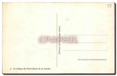 Nossa Senhora da Salette — Santuário e aldeia — Editor Alzim (Isère) — Verso