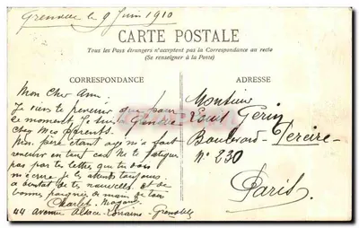 As Gorges da Bourne - O Vercors — Dauphiné — Editor E.R. n°450 — Verso