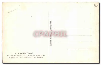 Jezioro Sautet — Zbieżenie rzek Drâo i Souloise — Wydawca Alzim (Corps, Isère) — Rewers
