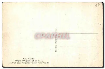 Temple d'Auguste et de Livie — Vienne — Éditeur: Editions Blanchard, Vienne, n°400 — Reverso