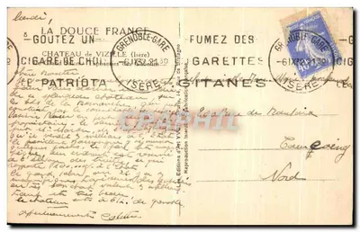 Sala de jantar do Castelo de Vizille — editor 'Editions d'Art Yvonne' — n° 107 — Verso