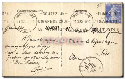 Grenoble — Vue générale et le Moucheotte, prise du Fort Rabot — LL — Reverso