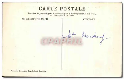 Grenoble — Most Szpitalny i łańcuch Alp — fot. Rivière — Rewers