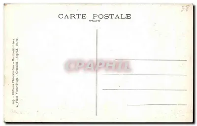 Grenoble — Vista geral da Cidade — Os Quais da Isère e o Moucherotte — Verso