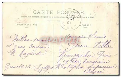 Les Ponts de Claix — Obrzeża Grenoble — Cliché A.V. Zbiór L.P., Grenoble — Rewers