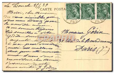 Grenoble - La Tronche, l'Île verte et la Chaîne des Alpes — Edição M. Batacier, n°30 — Verso