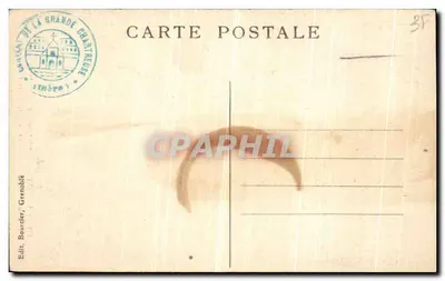 Dauphiné — Grande-Chartreuse — Busto en mármol sobre la entrada de la capilla mortuoria — Reverso