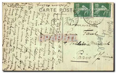 Bilhete postal antigo Cange São Avertin — Verso