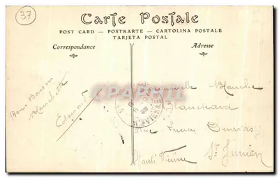 COURCAY (Indre-et-Loire) — Skaliste tereny, na prawym brzegu Indry; młyn La Doué (dawniej papierkarnia, z XV do XIX wieku) — ND Phot. — Rewers