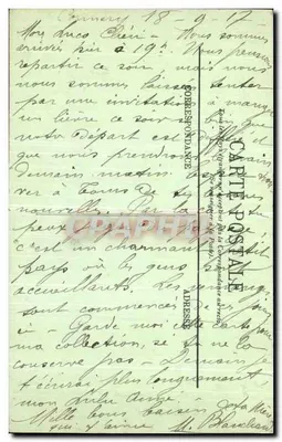 Cormery — Paisagem sobre o Indre — E. Fougeraux Edit. — Verso