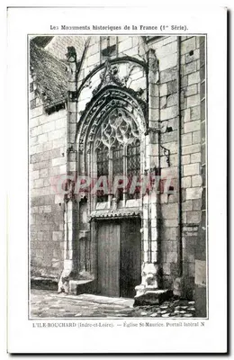 L'Île-Bouchard (Indre-et-Loire) — Igreja de São Maurício, portal lateral norte — Os Monumentos Históricos da França (1ª Série)