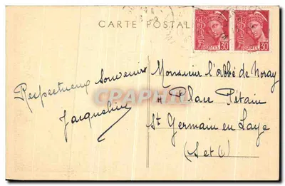 Bourgueil (Indre-et-Loire) — Entrada da Abadia (século X) — Combier Imp. Macon — Verso