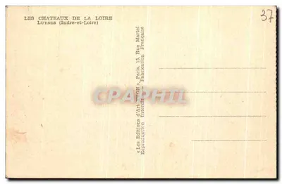 Zamek Luynes — Indre-et-Loire — Éditions d'Art Yvon — Rewers