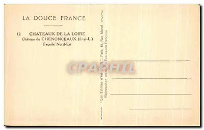 Castelo de Chenonceau — Fachada Nordeste — Yvon — Verso