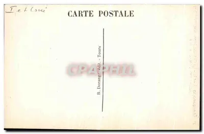 Chenonceaux — Zamek (mon. hist.) strona północna — Wejście z mostem wisiennym — R D — R. Dorange, wyd. Tours — Rewers