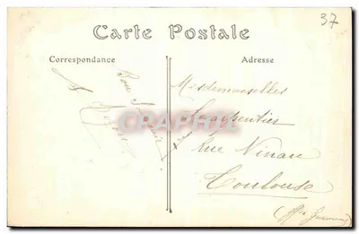 Loches (Indre-et-Loire) — Schloss Loche, Tor der Cordeliers, die Indre — ND. Foto. — Rückseite