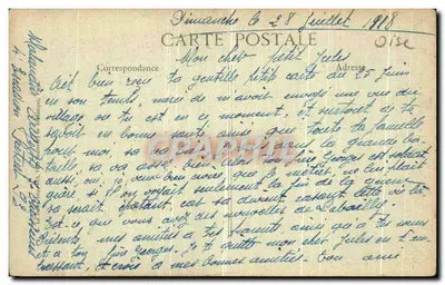 Boran — Most zniszczony 3 września 1914 — Frémont, wyd. Beaumont-sur-Oise — Rewers
