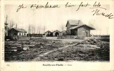 Bilhete postal antigo Neuilly en Thelle Estação