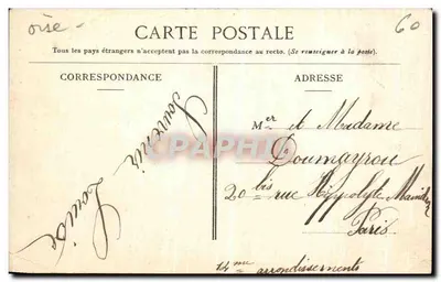 Stara pocztówka Dammartin Grobowiec Antoine de Chabannes w katedrze Notre Dame — Rewers
