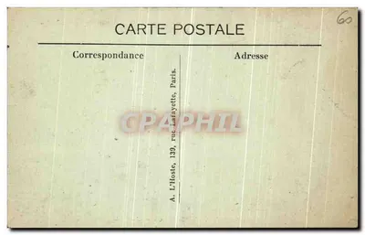 Ermenonville (Oise) — Wejście do Zamek — Edit Lambert, Hôtel du Château — L'H. Paris — Rewers