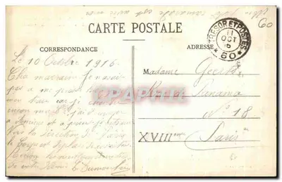Créil (Oise) — Kościół i wieża — wydawca Chaibrette — Rewers