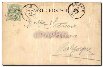 Stara pocztówka Creil Croix Des Marais Eglise Saint Medard Les Tufs — Rewers