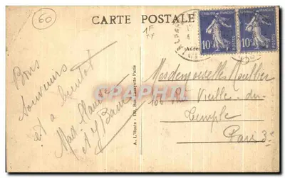 Senlis (Oise) — Ruiny Abbatii la Victoire — L.H., Paryż — Rewers