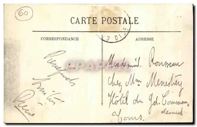 CPA Le Chateau Pierrefonds La Facade Ouest — Verso