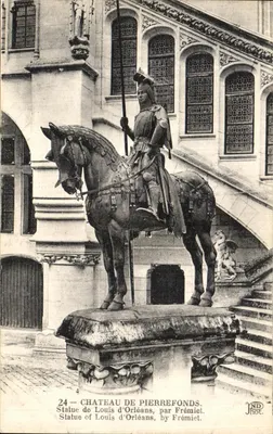 Château de Pierrefonds — Statue de Louis d'Orléans par Frémiet — N.D. Prot.