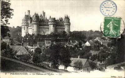 Pierrefonds — Le Château et l'Église — Édition Varin
