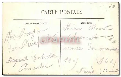 Pierrefonds — Le Château et l'Église — Édition Varin — Verso