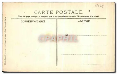 Zamek w Chantilly (Oise) — Trzy Aleje — Mme Vve Robineau, lib.édit., Chantilly — Rewers
