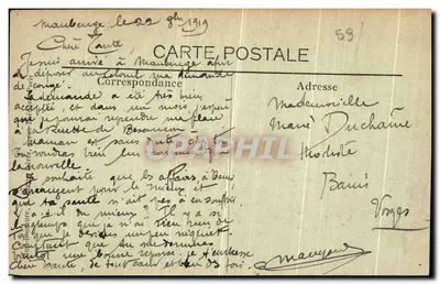 Maubeuge — Praça das Armas — editor anônimo, n° 9 — Verso